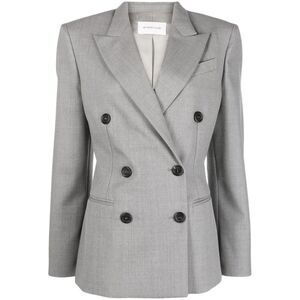 ARMARIUM Double-Breasted Wool Blend Blazer Women GREY Coats & Jackets